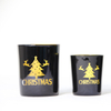 Glänzendes graviertes Kerzenglas für Weihnachten
