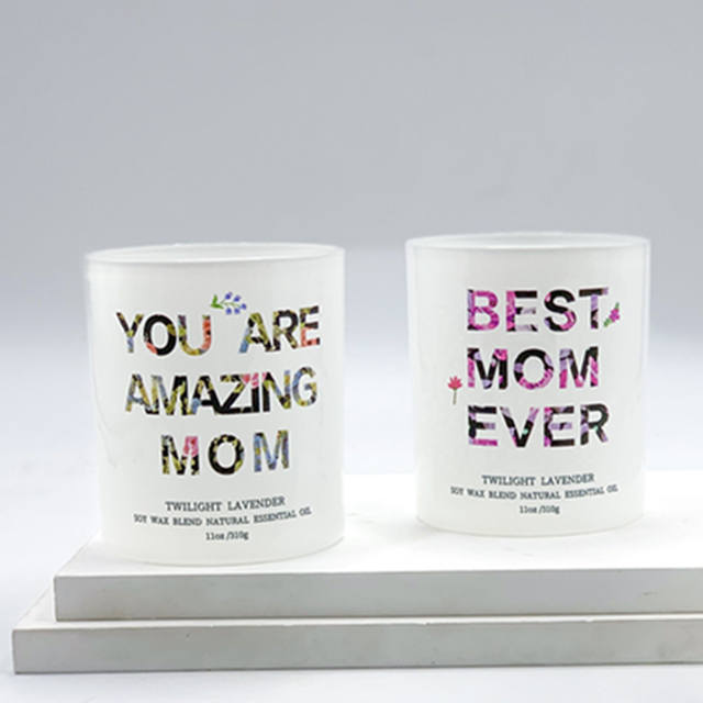 Design Muttertag weißer Kerzenbehälter
